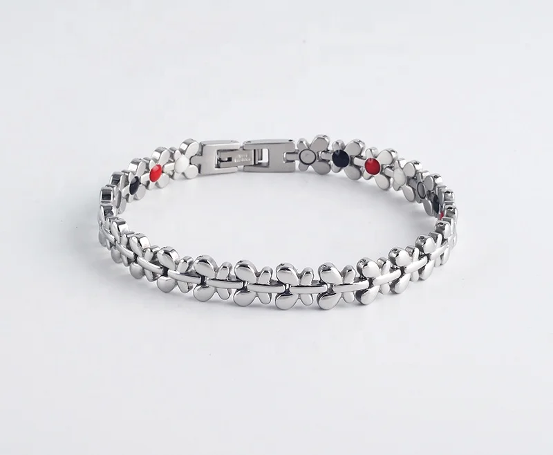 Far Infrared Energy Germanium 4 in 1 Stainless Steel Bracelet Health Bio Magnetic Therapy
