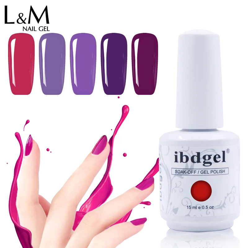 ibdgel Hot Selling esmaltes for nails 15ml uv nail gel polish lacquer