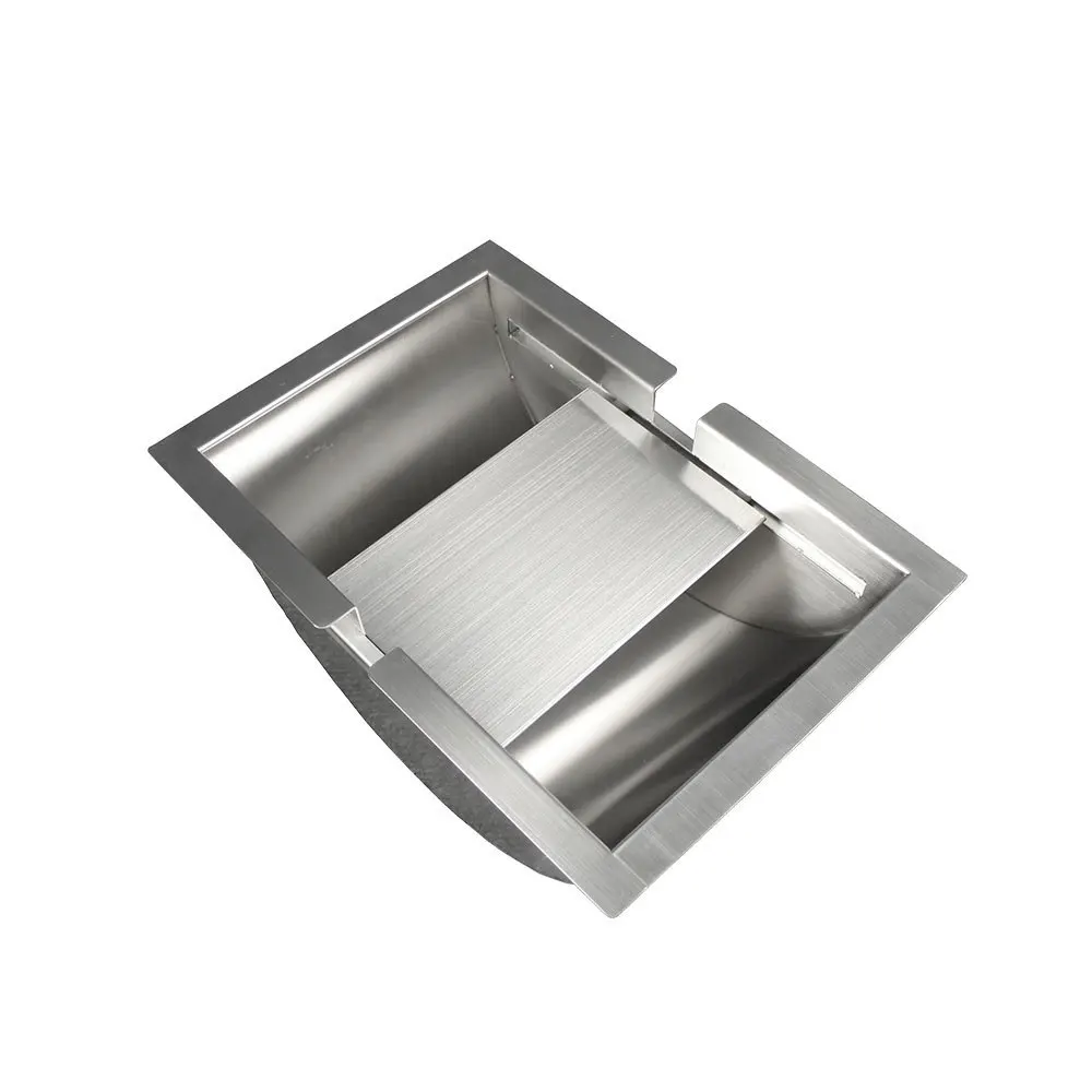 Выдвижной лоток для банкнот с крышкой матовая отделка нержавеющая сталь дизайн отверстием посередине