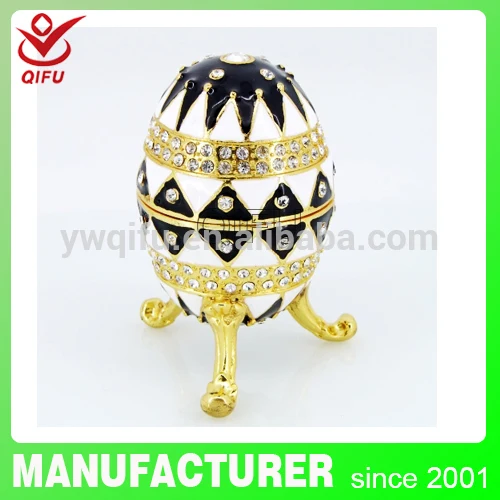 Russian easter egg faberge price metal jewelry box(QF3274)