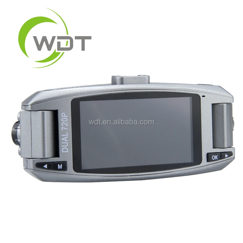WDT Dual lens HD 1080P Dash Cam Car DVR 180 degree wide angle Dashboard Video Camera