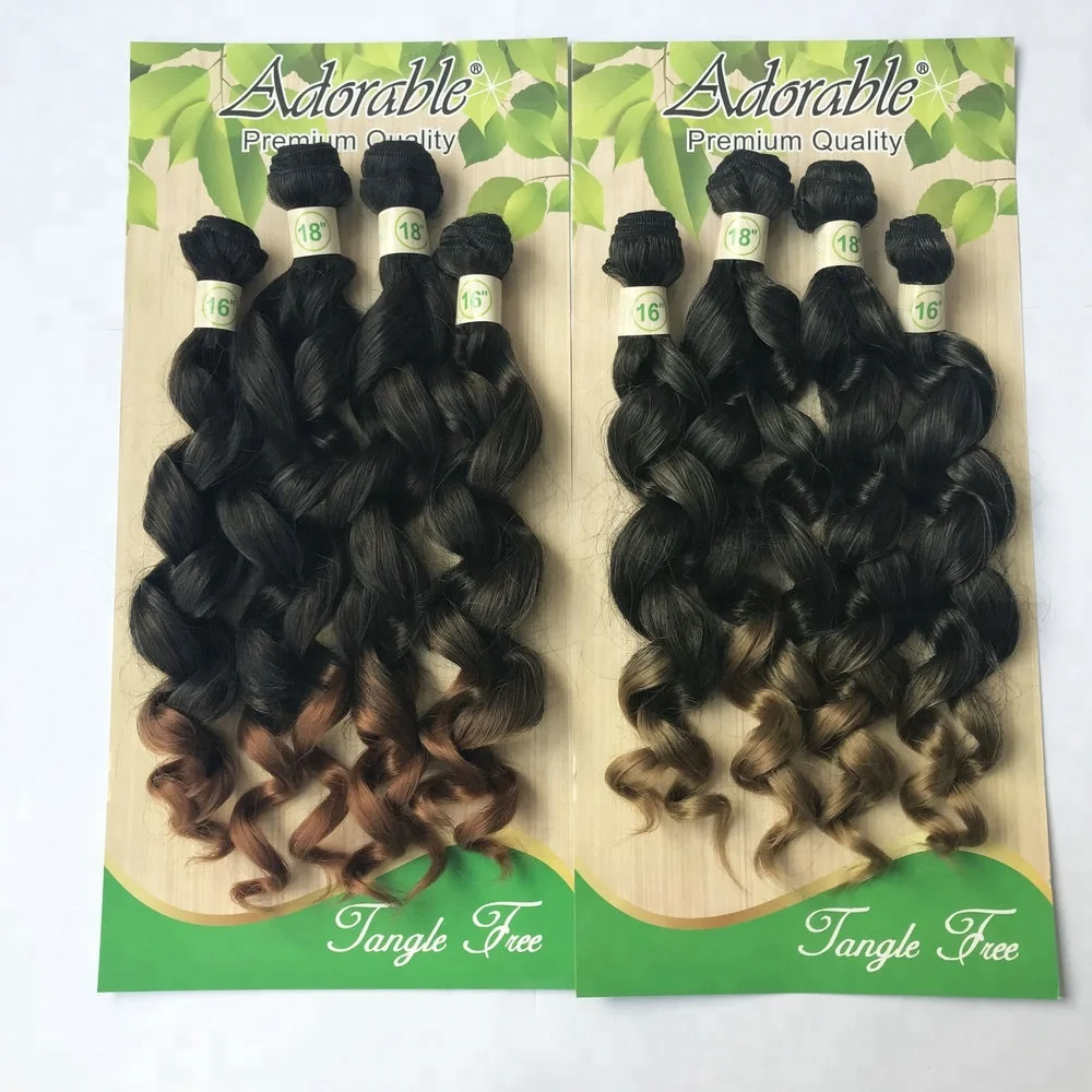 Очаровательные норковые волосы diva curl 4 шт. синтетическое волокно супер weave испанская волна кудрявые термостойкие волокна пакет