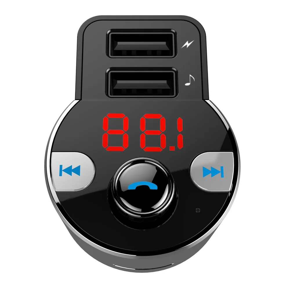 2018 New Wireless Car MP3 Player With USB/TF/LED Display Car Bluetooth FM Transmitter
