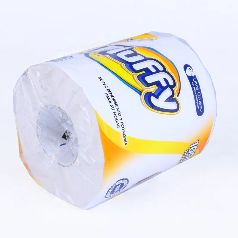 Переработанный 1ply 1000 листов рулон туалетной бумаги