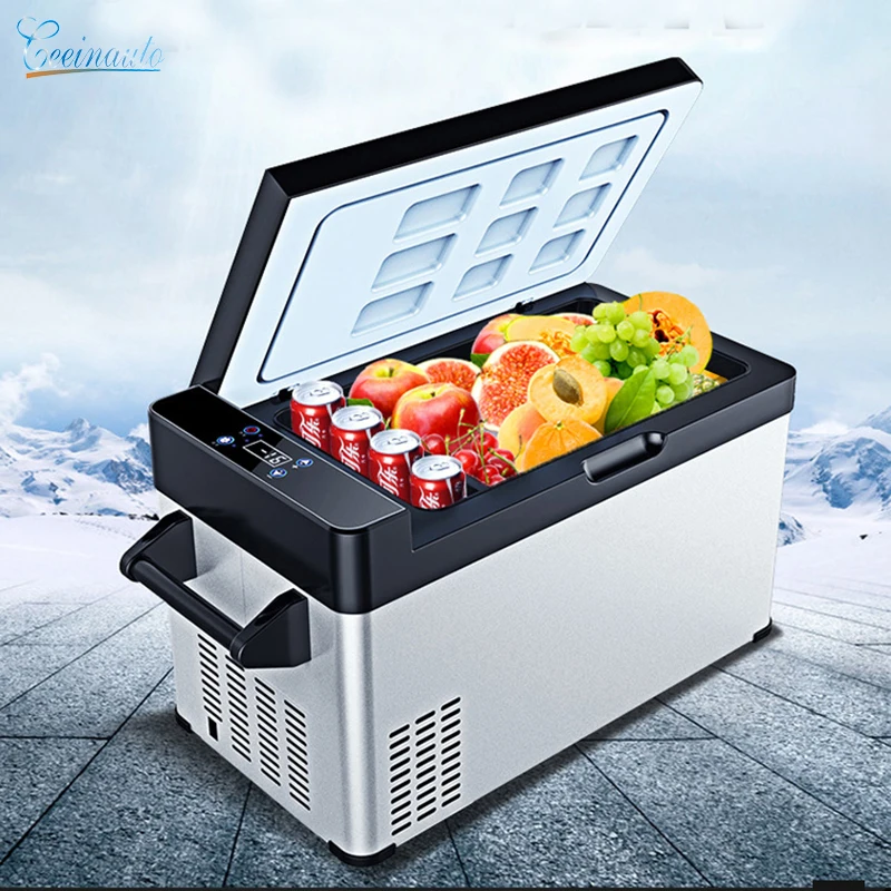 CeeinAuto Big Capacity Cooler In-Car Refrigerator APP Car Fridge DC12V/24V Camping Freezer