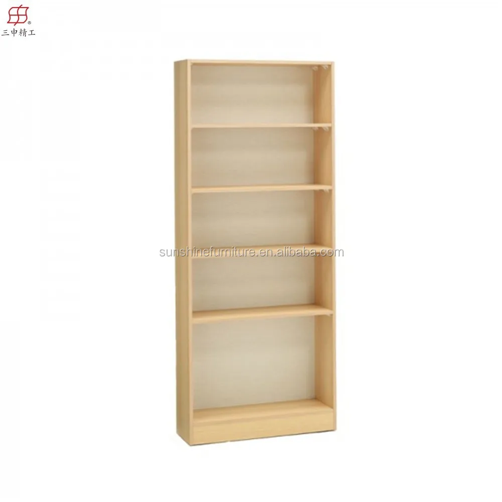 office/library/home furniture simple model wooden bookcase, 5 tiers book shelf in black