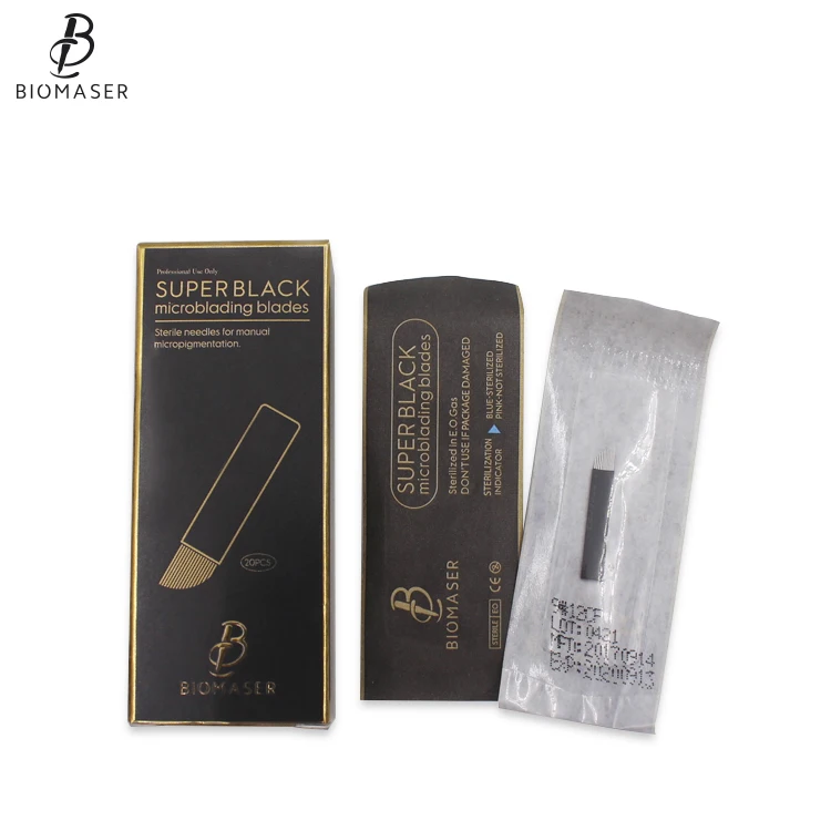 Biomaser Factory 0.2mm Blades Permanent Makeup Microblading Needles Microblades Disposable Tool for Eyebrow Shading