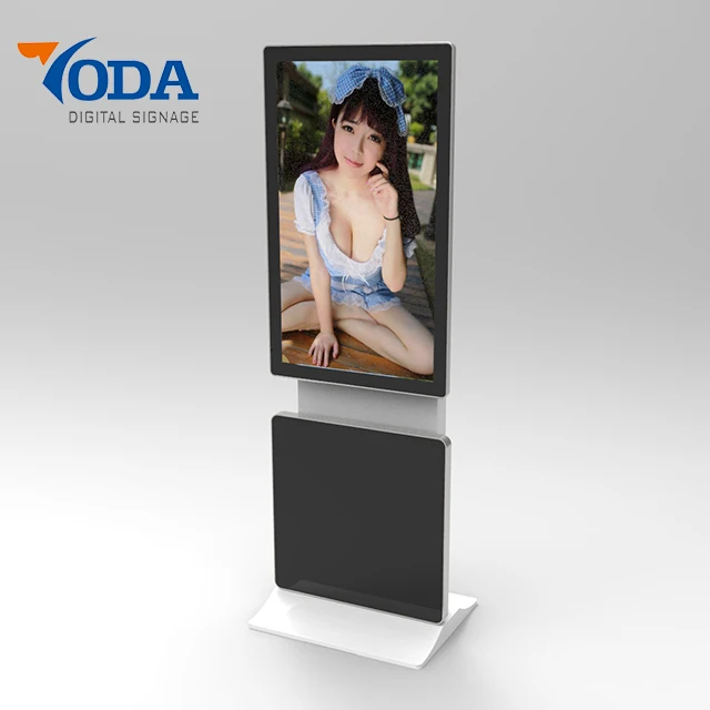 43 inch moveable horizontal/vertical rotate kiosk touch screen lcd kiosk
