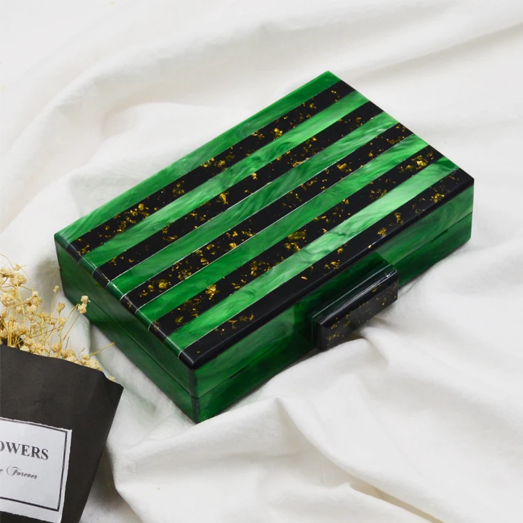 Новая жемчужная светло-зеленая сращивающаяся черная Нижняя Золотая фольга акриловая модная сумка-Клатч женский клатч на одно плечо