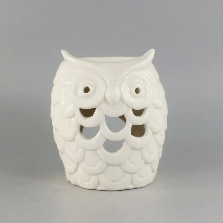 Fragrance Ceramic Owl Shape Candle Warmer Wholesale Supplier