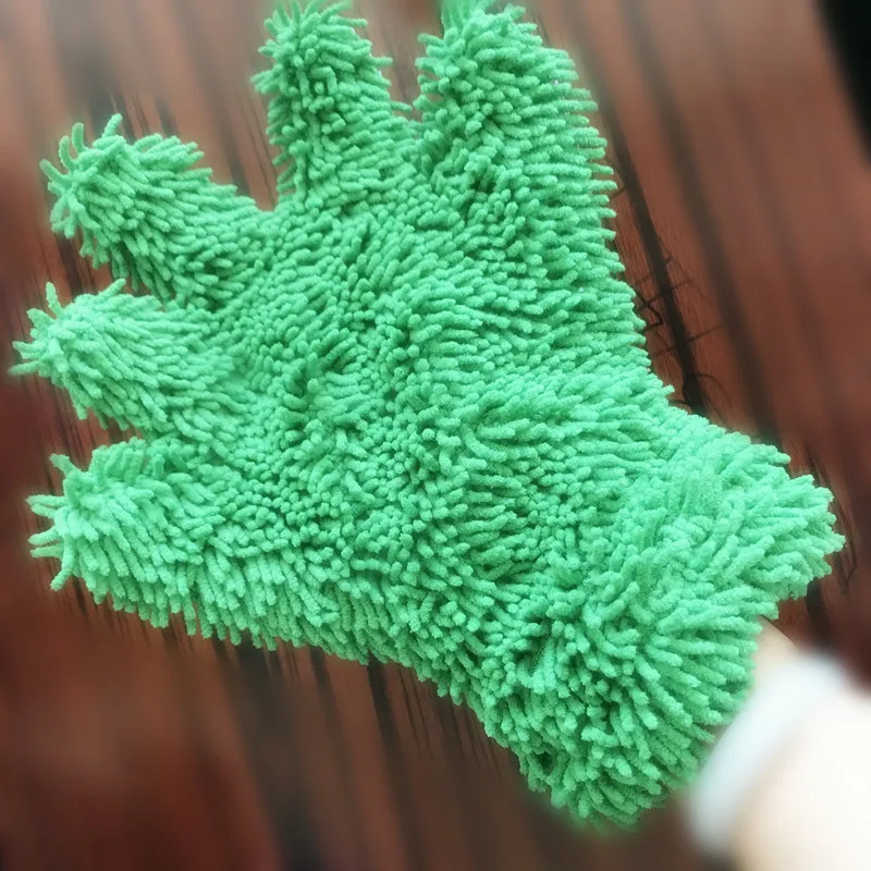 wholesale custom microfiber car dust wash chenille mitt/glove