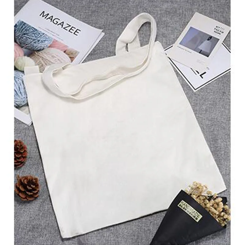 Wholesale Shopping Large Canvas Cotton Tote Bags With Handle With Logo Custom