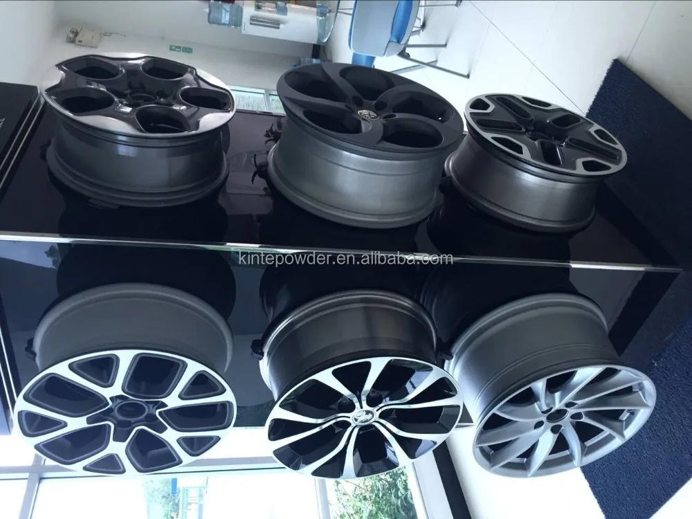 Glossy grey and black Powder Coating and top clear coating for Alloy Aluminum Wheel-hub car rim