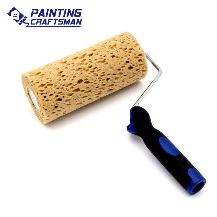 Painting tools for home repair yellow textured hole art foam paint roller sponge decorative paint roller
