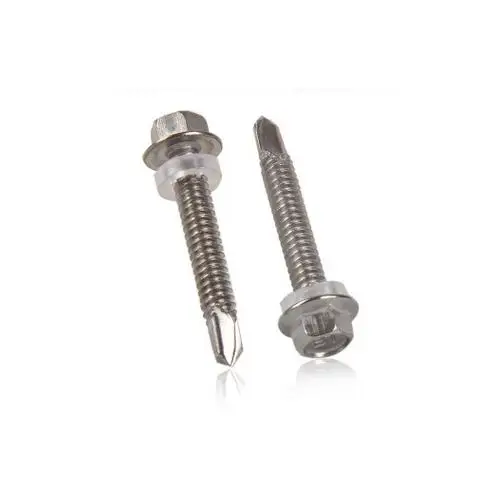 Color Hex Flange Washer Head Stainless Steel  Screws with epdm washer drilling screws