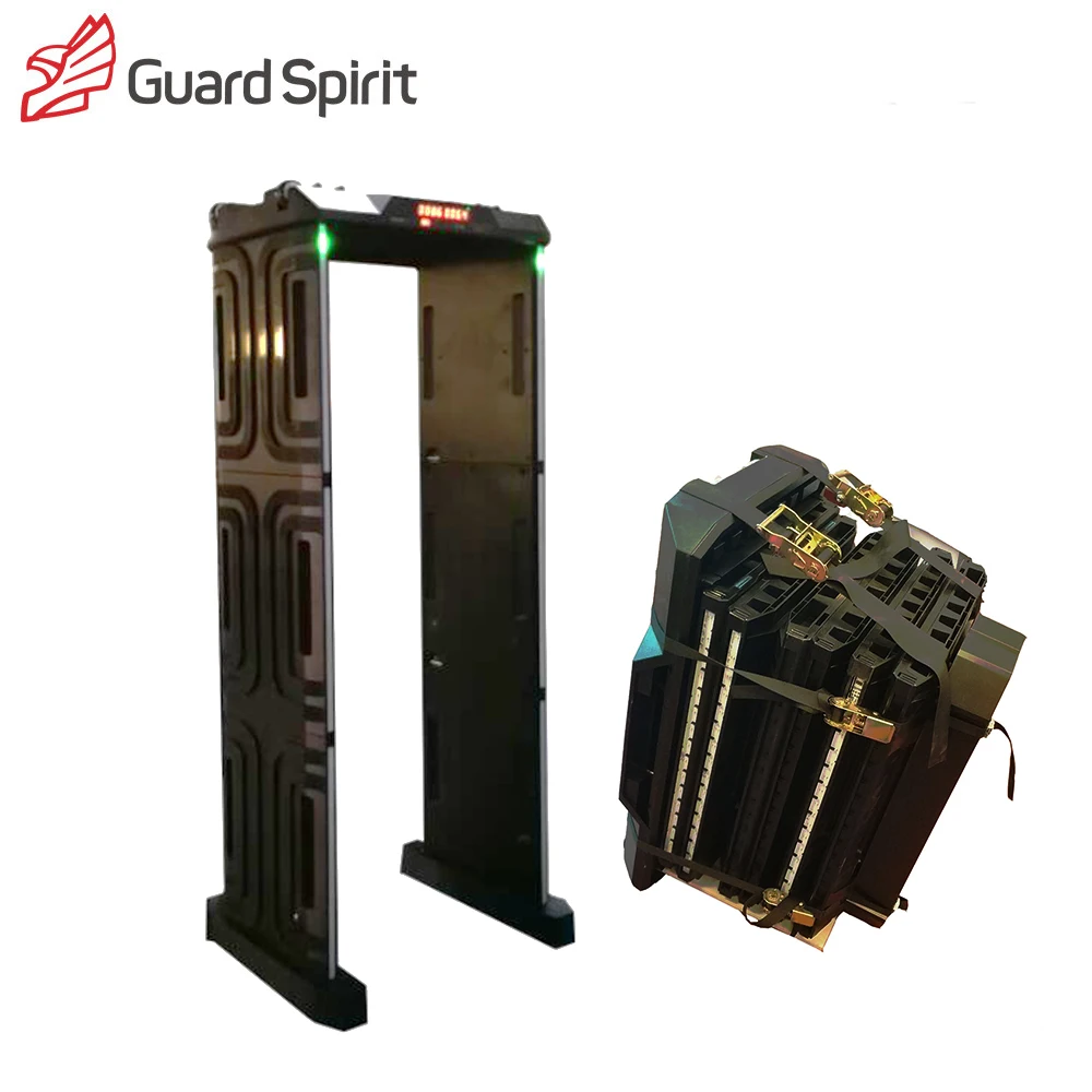 6 / 18 Zones Convert 100people / minute portable walk-through metal detector 33 zones