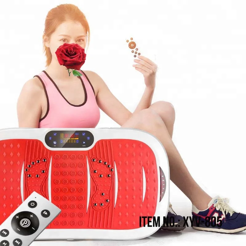 XYV-805 wholesale home exercise 200w LED display remote control 99 levels oem body vibration plate fitness crazy fit massage