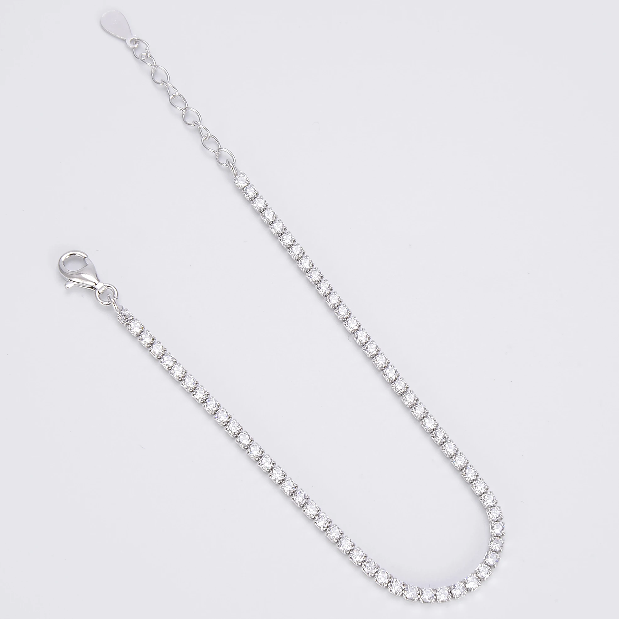 ZHILIAN Bracelet Accessories Micro-inlaid Cubic Zirconia 925 Sterling Silver Diamond Tennis Bracelet