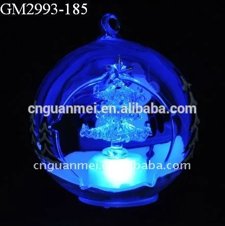 90 мм из светодиодов рождество стекло с подсветкой part безделушку с рождественская елка внутри