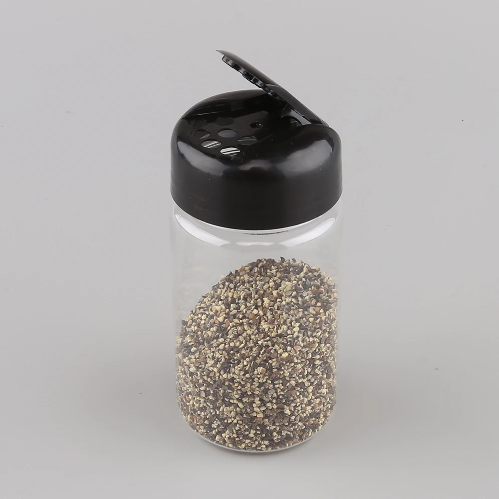 6oz 180ml Best price flip cap plastic seasoning cumin condiment shaker packing bottle salt and pepper