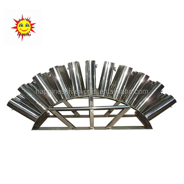 New product 2 inch 44 shots stainless steel fan-shaped fireworks display shelles mortar racks