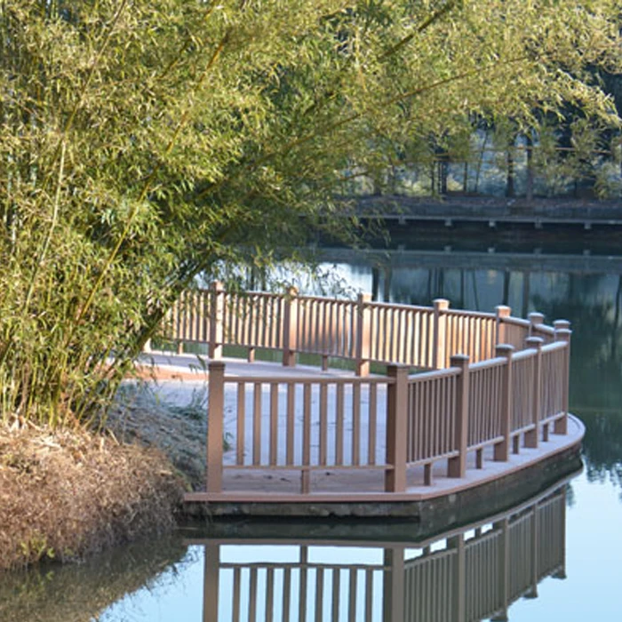 Outdoor home and garden patio easy installation customized size composite wood wpc railing