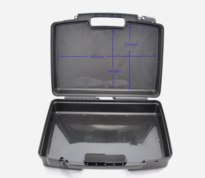 Wholesale Bulk Laptop Protective Clear Glasses Drill Carrying Hard Plastic Case with handle