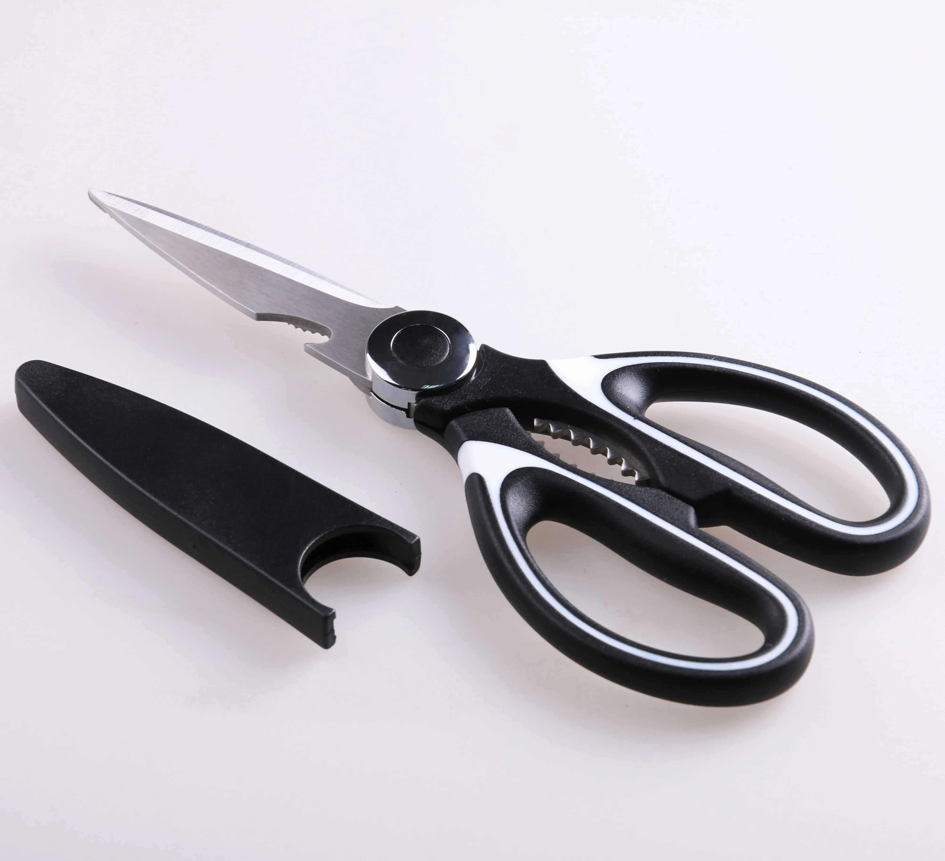 
Amazon Wholesale Multi Function Kitchen Vegetable Fruit Cutting Scissor With Cover 