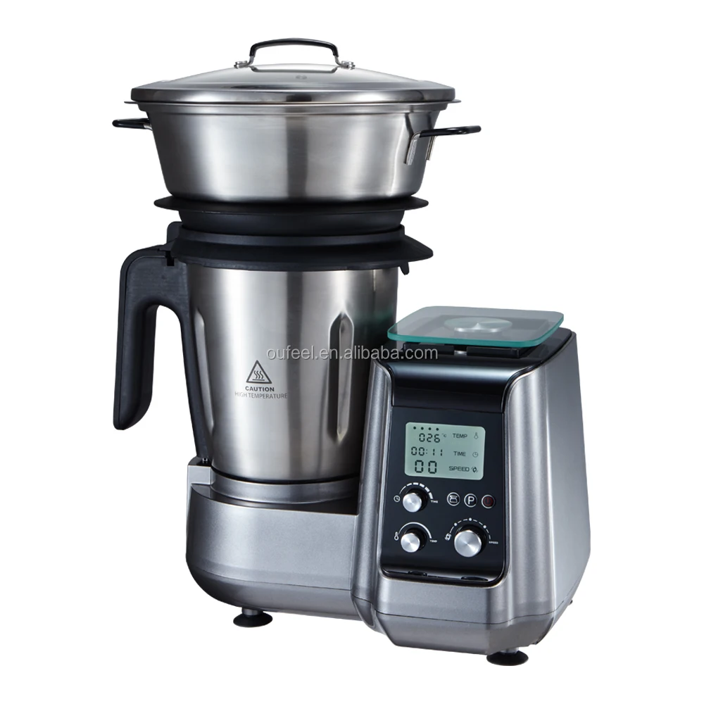 Cooking machine with LCD adjustable speed