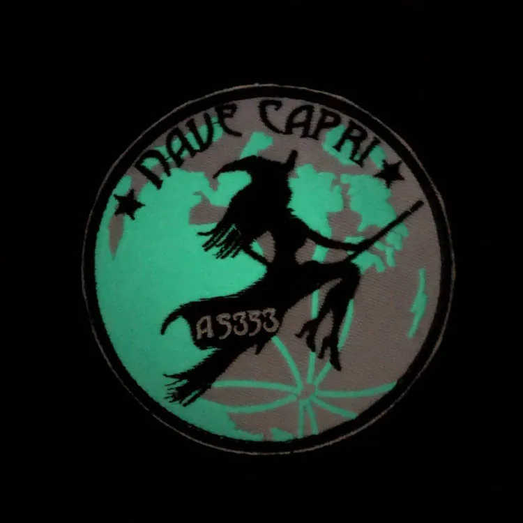 Fashion selection at factory price glow in the dark patches embroidery