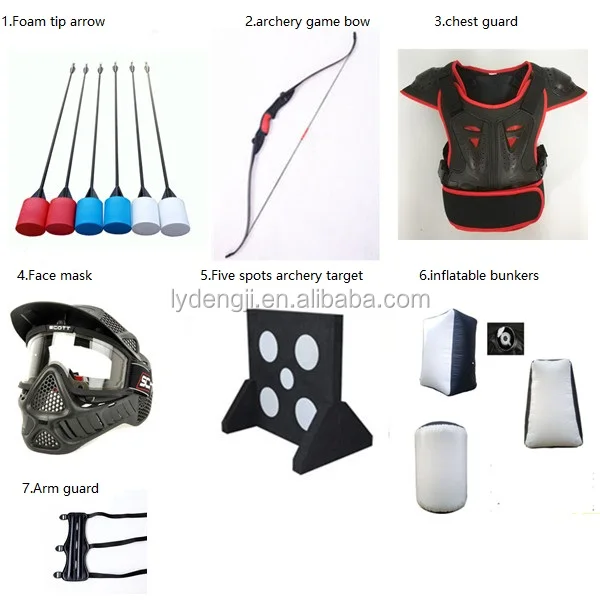 Outdoor Archer Game Tag Bow, Mask, Arrow and Bow, Foam Tip Arrow