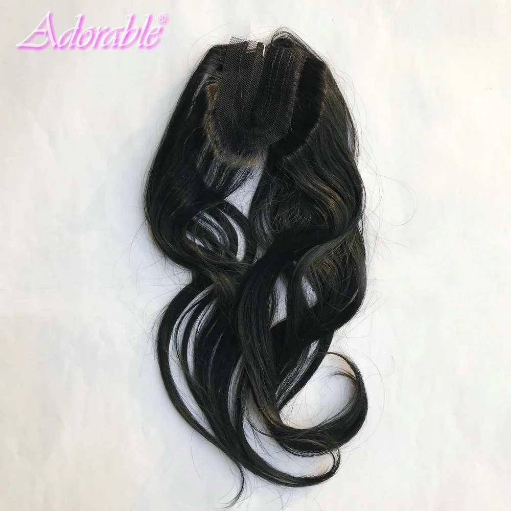 heat resistant fiber synthetic hair extension mixed two tone hair bundles Brazilian body wave 4pcs T1b27 free closure