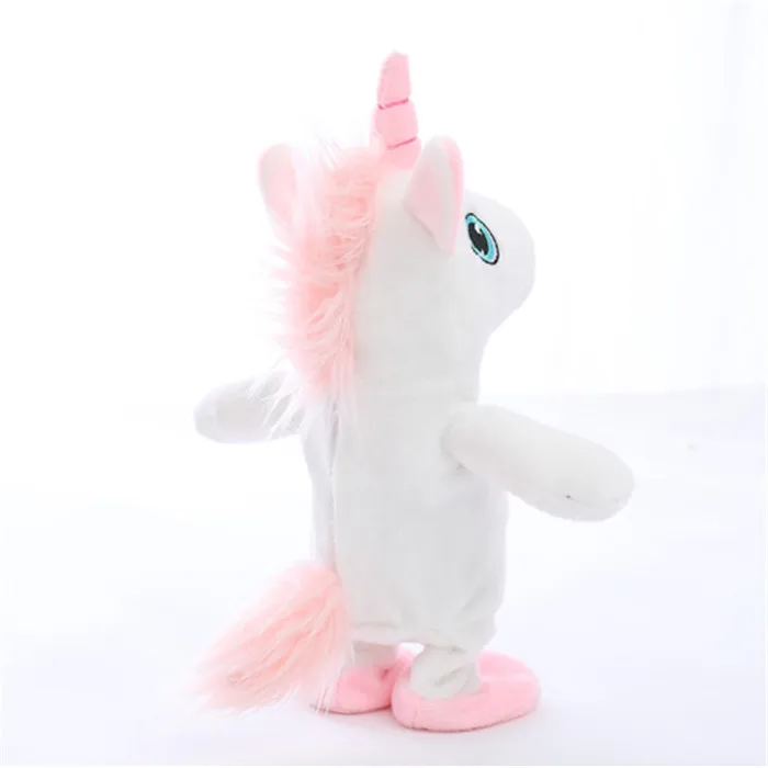 Electric Creative Kawaii Unicorn Walking& learning Talking Stuffed Animal Horse Toy Sound Record Plush Unicorn Gift for kids