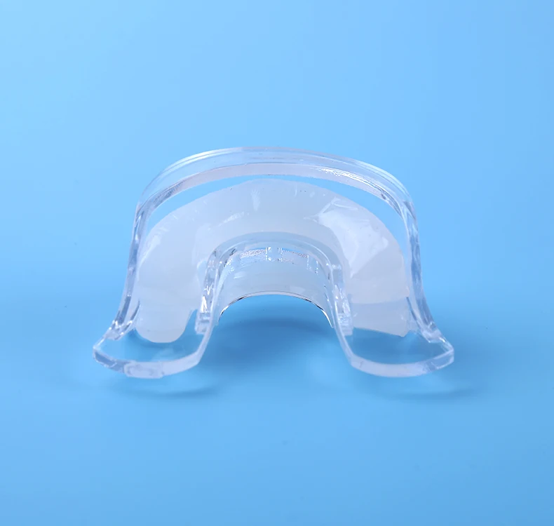 
silicone gel prefilled mouth tray for teeth whitening, impressional mouth tray 