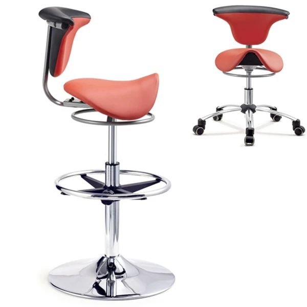 Saddle Seat High Bar stool Chair With Foot Step HY1037-1H