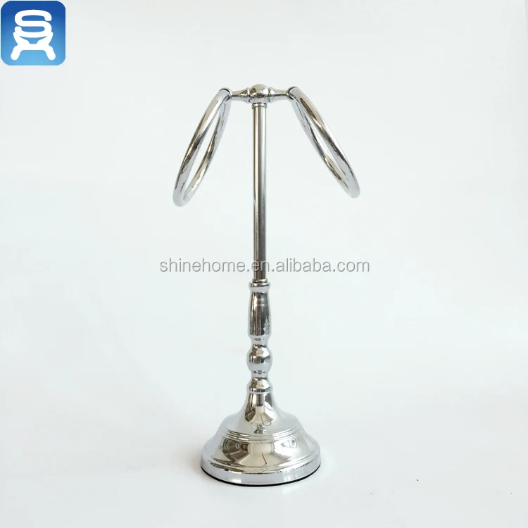 Лидер продаж, аксессуар для ванной комнаты, металлическая настольная вешалка для полотенец для отеля, хромированный/сатиновый никель/розовое золото