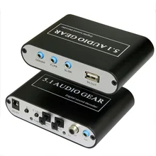 New Digital 5.1 Audio Gear Decoder DTS/AC3 Digital to Analog Decoder LPCM To 5.1 Analog Output 2.1 for DVD PC