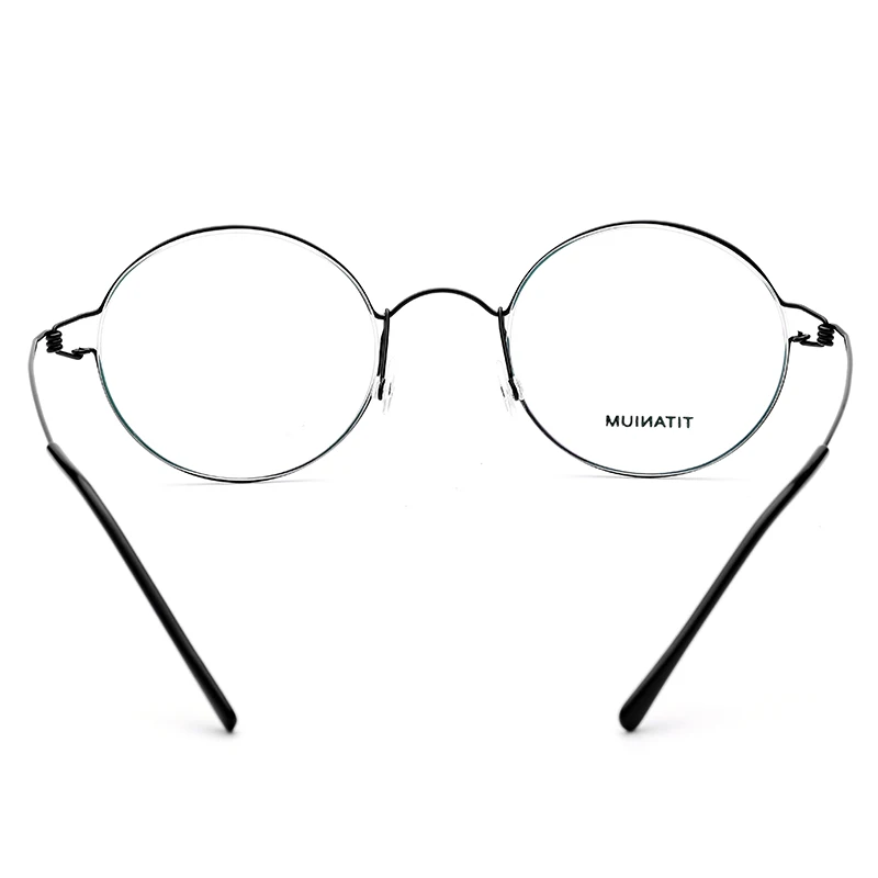 Screwless Eyewear Titanium Alloy Eyeglasses Women Ultralight Round Myopia Optical Frame Denmark Korean Prescription Glasses
