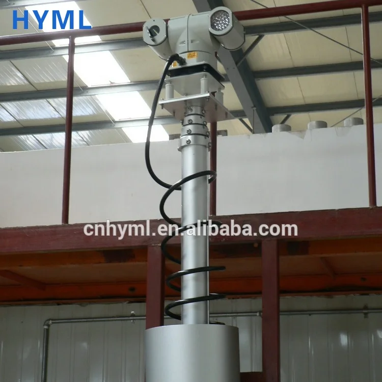 telescopic mast for camera on Small monitoring car
