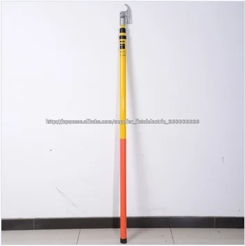 Adjustable High Voltage Fiberglass Telescopic FRP Triangle Hot Stick
