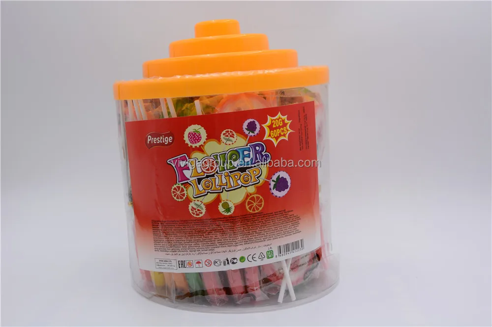 Fruit shape colorful fruit flavors candy lollipops oem lollipop