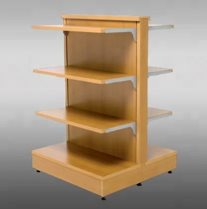 Elegant Design Boutique Shop Display Wooden Gondola Shelving