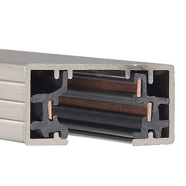 China Supplier PC Extruded Profile Insert Copper LED Light Plastic Guide Rail