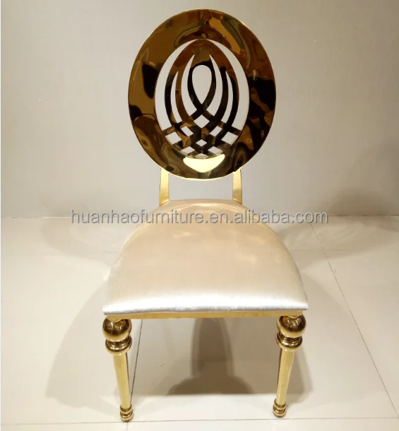 cheap best gold metal stainless steel ghost chairs for wedding reception