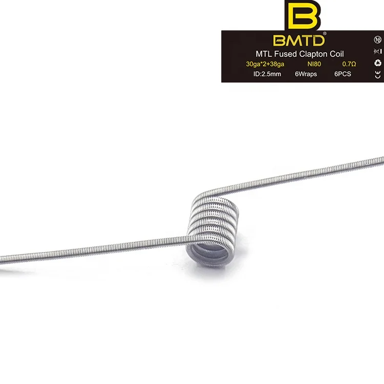 Vape prebuilt coil Wires MTL Fused Clapton Coil Alien coil Ni80 for electronic cigarette 510 RDA atomizer