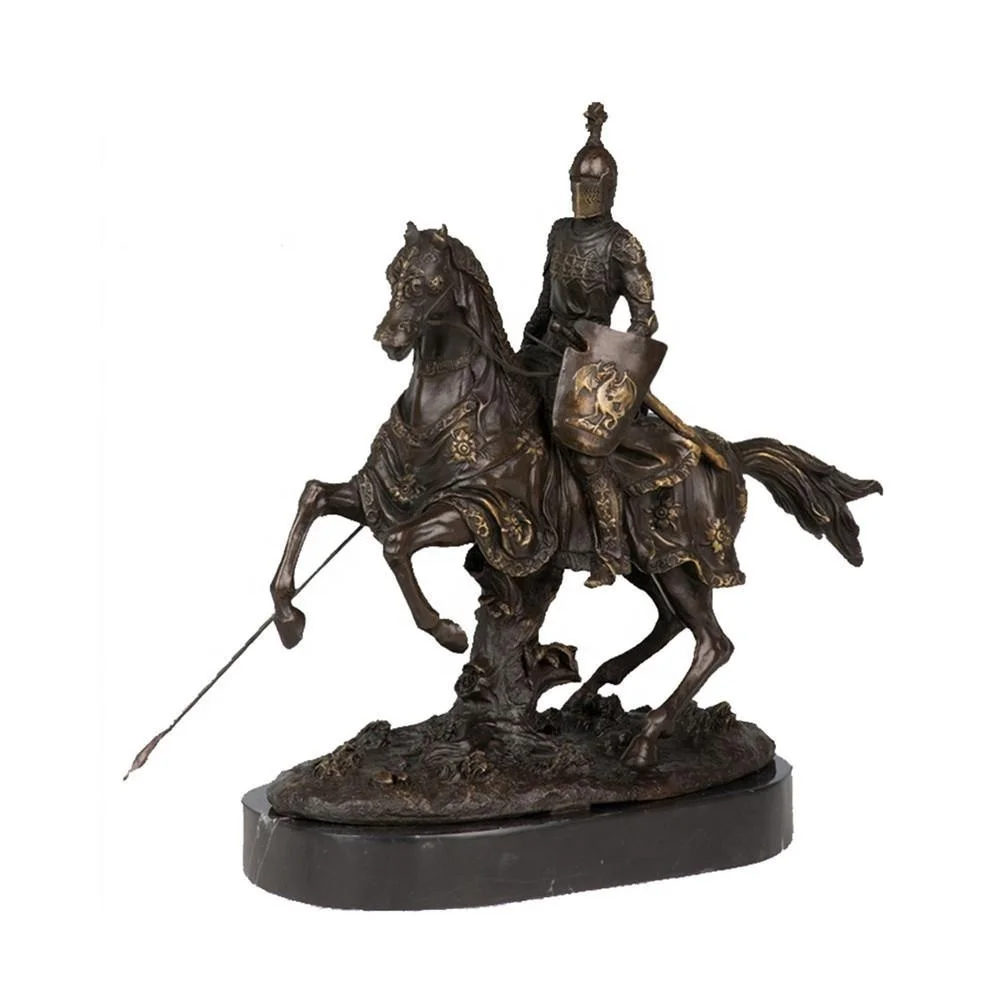 
SHTONE Antique Roman Knight Bronze Statue TPY-452 Art Home Deco Brass Soldier Sculpture 
