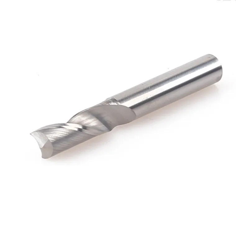 HRC 55 Single flute Down cut end mill for Acrylic, plastic, wood, foam and aluminum cutting