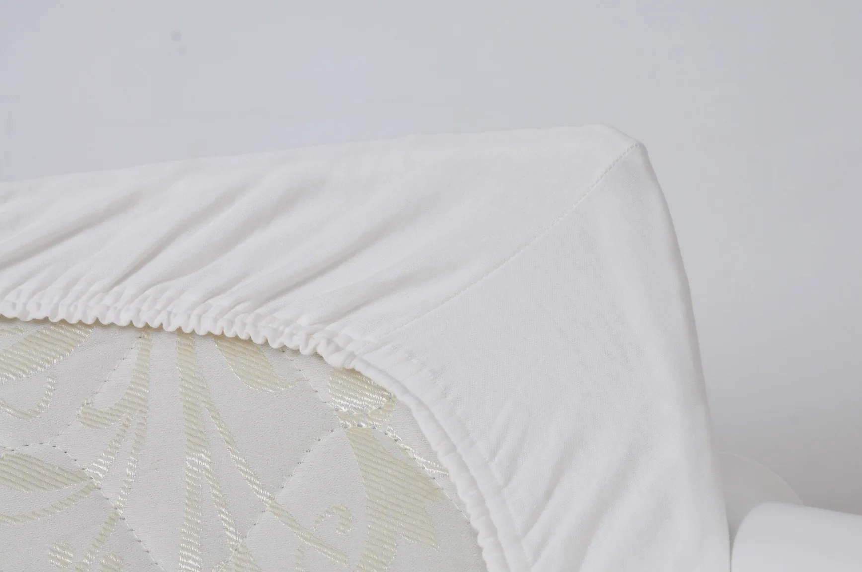 
Amazon Hot Sale Newborn Baby Crib Dyed Bedding Knitted Plain Cotton Jersey Fitted Sheet 