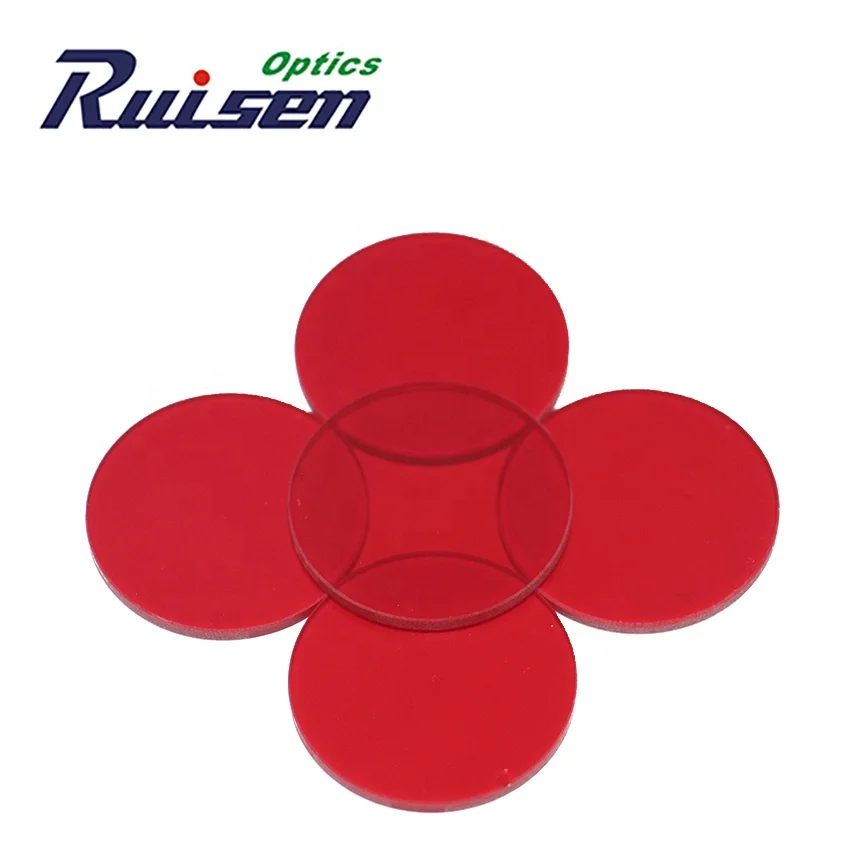 Красный оптический стеклянный фильтр