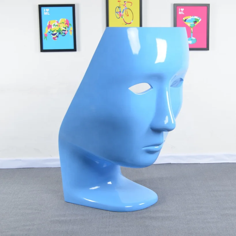 
Italian design furniture fiberglass mask chair Driade Nemo chair 